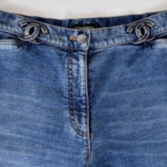 🎊 SOLD 🎊AUTHENTIC 2024 SS24 Runway Chanel Denim Jeans, Size 38 - Picture 5 of 15